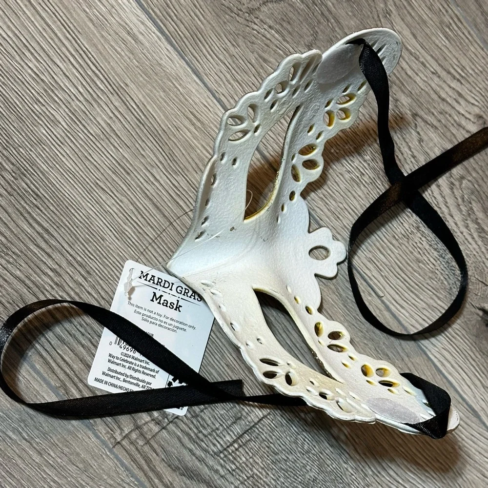 Mardi Gras Costume Mask-Gold Adult Size. Wear It Or Decorate With It.